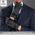 Newest design high quality Fashion Men Sheepskin Leather Gloves